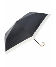 Re-J＆SUPURE(リジェイアンドスプル)/【晴雨兼用／遮光100%】バイカラー折りたたみ日傘 大きめサイズ/黒