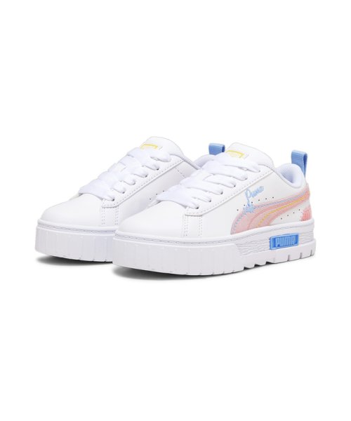 PUMA(PUMA)/キッズ ガールズ メイズ セーター WTHR スニーカー 17－21cm/PUMAWHITE-BLISSFULBLUE-PEACHSMOOTHIE