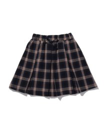 SHOO・LA・RUE(Kids) (シューラルーキッズ)/【110－140cm】インナーパンツ付きチェックスカート/ネイビー（293）