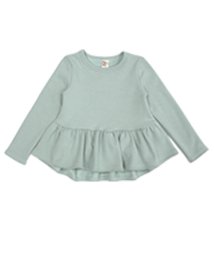 子供服Bee(子供服Bee)/裏起毛ペプラムトップス/グレー系1