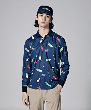 Munsingwear/【ENVOY｜3Colors Penguin logo】70sベットシーツ柄長袖シャツ【アウトレット】/505428124