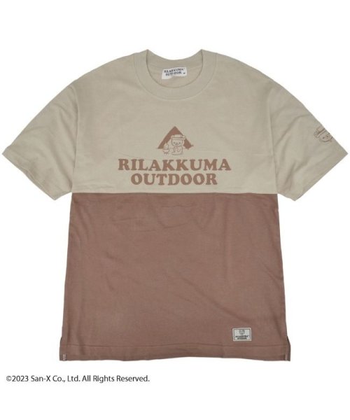 RIRAKKUMA(リラックマ)/リラックマ アウトドア ドロップショルダー Tシャツ 半袖 Rilakkuma/ブラウン