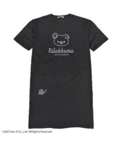 RIRAKKUMA(リラックマ)/リラックマ スーパービッグTシャツ ワンピース Rilakkuma San－x/チャコールグレー