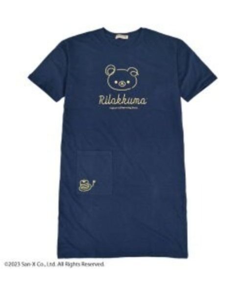 RIRAKKUMA(リラックマ)/リラックマ スーパービッグTシャツ ワンピース Rilakkuma San－x/ネイビー