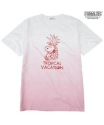  PEANUTS( ピーナッツ)/スヌーピー グラデーション 半袖 Tシャツ 春夏 PEANUTS/ピンク