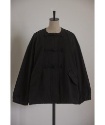 BLACK BY MOUSSY(ブラックバイマウジー)/no collar military jacket/BLK