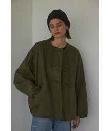 BLACK BY MOUSSY/no collar military jacket/505471438