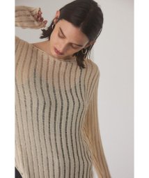 BLACK BY MOUSSY(ブラックバイマウジー)/drop needle knit tops/BEG