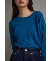 AZUL by moussy(アズールバイマウジー)/ヌーディー2WAYVネックニットトップス/BLU