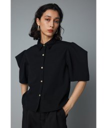 HeRIN.CYE(ヘリンドットサイ)/Power shoulder shirt/BLK