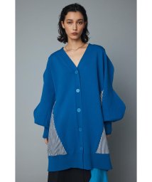 HeRIN.CYE(ヘリンドットサイ)/Wave sleeve long cardigan/BLU