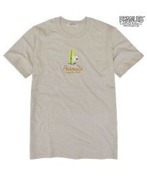  PEANUTS( ピーナッツ)/スヌーピー ピーナッツ Tシャツ トップス 半袖 刺繍 SNOOPY PEANUTS/アイボリー