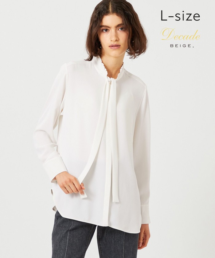 BEIGE 【L−size】EVA / ボウタイロングスリーブ ブラウス WHITE 10 BEIGE 【L−size】EVA / ボウタイロングスリーブ ブラウス WHITE 10