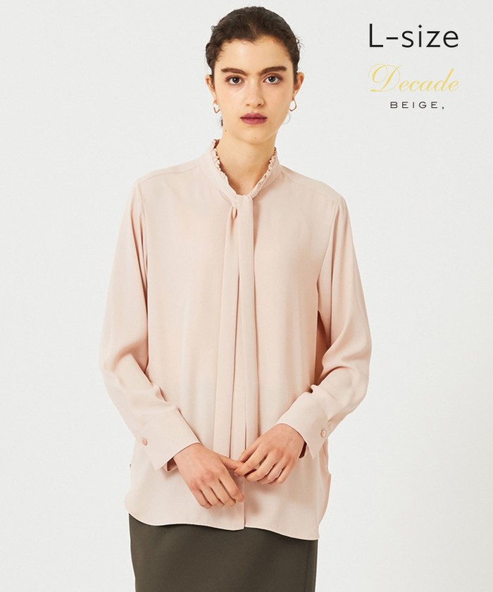 BEIGE 【L−size】EVA / ボウタイロングスリーブ ブラウス NUDE 8 BEIGE 【L−size】EVA / ボウタイロングスリーブ ブラウス NUDE 8