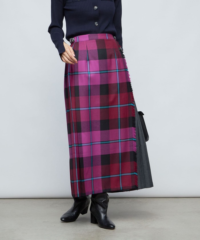 スピック＆スパン 別注 オニールオブダブリン キルトマキシスカート