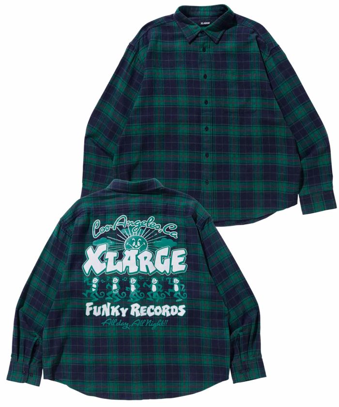XLARGE FUNKY RECORDS L/S SHIRT(505473438) | XLARGE(XLARGE) - MAGASEEK