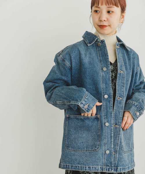 ITEMS URBANRESEARCH(アイテムズ アーバンリサーチ（レディース）)/デニムオーバージャケット/BLU