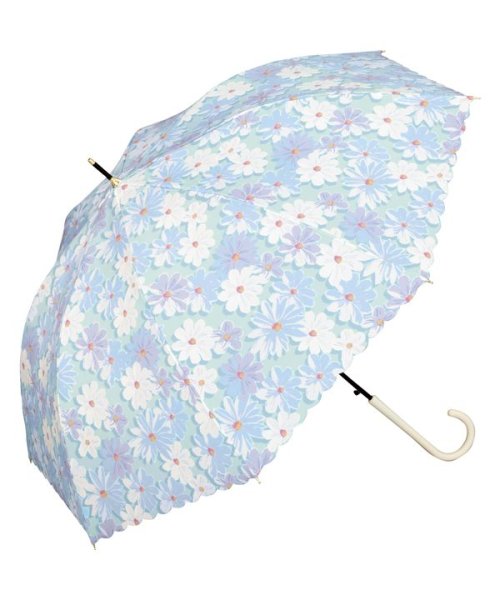 Wpc．(Wpc．)/【Wpc.公式】雨傘 ブロッサム 58cm 晴雨兼用 傘 レディース 長傘/ブルー