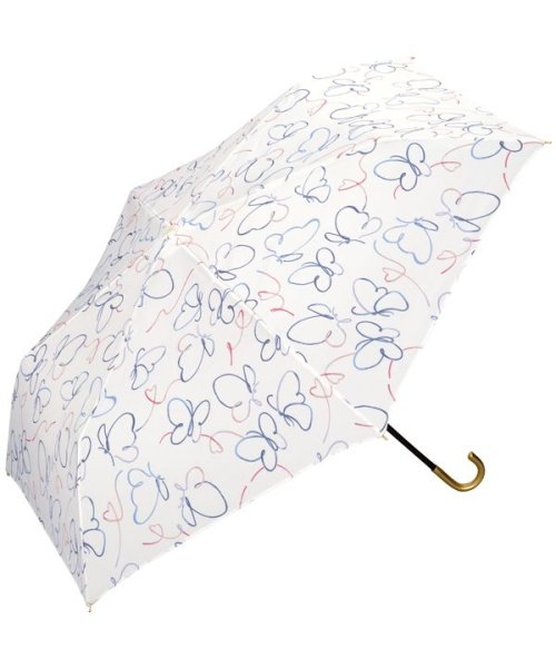 Wpc．(Wpc．)/【Wpc.公式】雨傘 バタフライリボン ミニ 50cm 晴雨兼用 傘 レディース 折りたたみ傘/オフ
