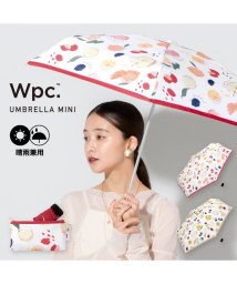 Wpc．(Wpc．)/【Wpc.公式】雨傘 フルーツペインティング ミニ 50cm 晴雨兼用 傘 レディース 折りたたみ傘/レッド