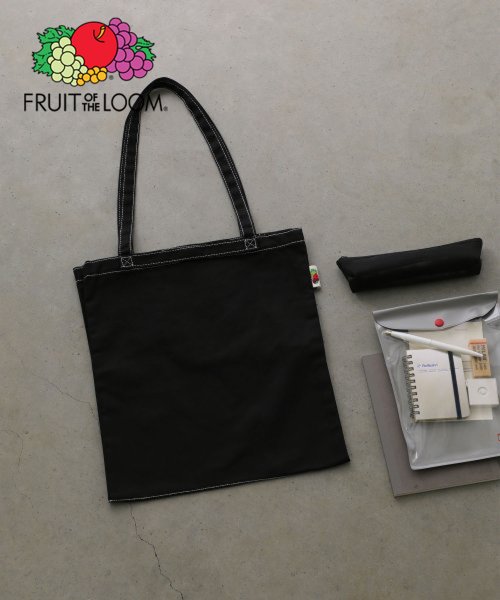 FRUIT OF THE LOOM(フルーツオブザルーム)/FRUIT OF THE LOOM BASIC PARTITION TOTE BAG/ﾌﾞﾗｯｸ