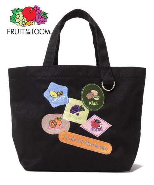 FRUIT OF THE LOOM(フルーツオブザルーム)/FRUIT OF THE LOOM WAPPEN FRUITS MINI TOTE BAG/ﾌﾞﾗｯｸ