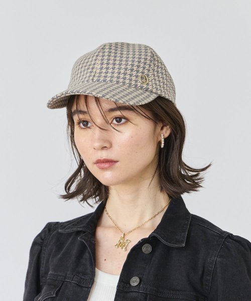 Chapeaud'O(Chapeaud’O)/Chapeau d' O  Italy Houndstooth Cap/グレー