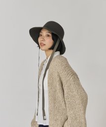 OVERRIDE(OVERRIDE)/OVERRIDE  FELT STITCH WIDE BRIM HAT/チャコールグレー