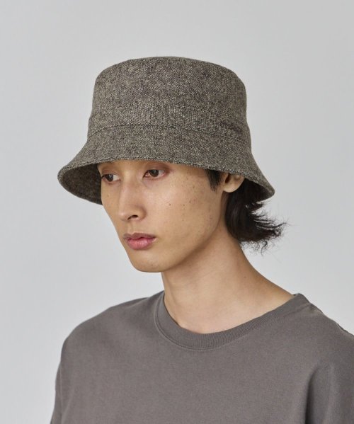 OVERRIDE(OVERRIDE)/OVERRIDE JP TWEED BUCKET/ブラウン