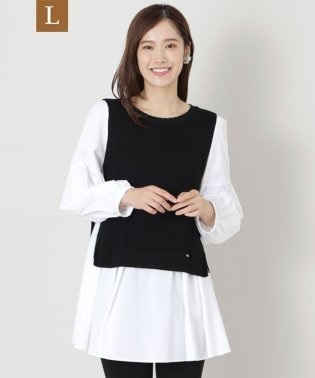 TO BE CHIC(L SIZE)/【L】ブラウスレイヤー ニットチュニック/505468467