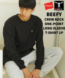 JEANS MATE/【HANES】ヘインズ BEEFY ワンポイント ロングＴシャツ H8－X40 ビーフィー ロンT ヘビーウェイト ユニセックス タフで型崩れしにくい/505468738