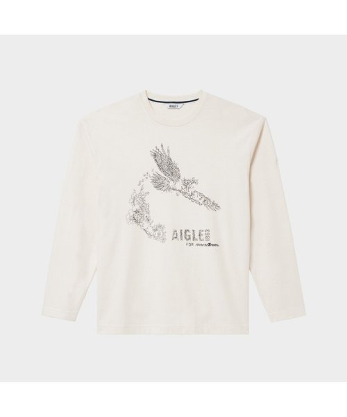 ＡＩＧＬＥ MEN(エーグル　メンズ)/【AIGLE for more trees】 チャリティ グラフィック 長袖Ｔシャツ #4/ホワイト