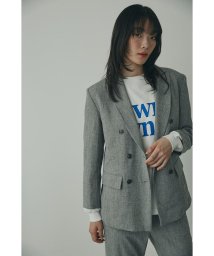 ROSE BUD(ローズバッド)/【セットアップ対応商品】ダブルブレストジャケット/グレー