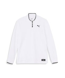 PUMA(プーマ)/メンズ ゴルフ ストレッチ クォータージップ ポロシャツ 長袖/WHITEGLOW