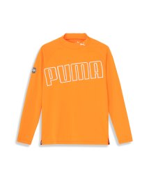 PUMA(PUMA)/メンズ ゴルフ ストレッチ ビッグ プーマ ロゴ モックネック シャツ 長袖/RICKIEORANGE