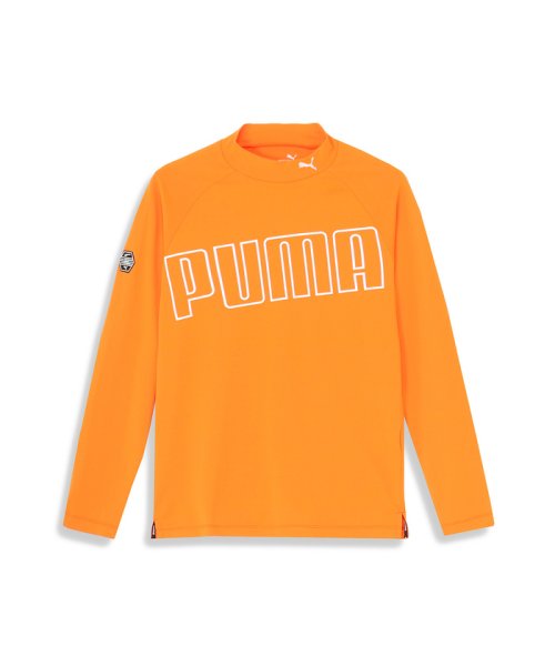 PUMA(PUMA)/メンズ ゴルフ ストレッチ ビッグ プーマ ロゴ モックネック シャツ 長袖/RICKIEORANGE