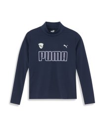 PUMA(PUMA)/ウィメンズ ゴルフ ストレッチ ビッグプーマロゴ モックネックシャツ 長袖/DEEPNAVY
