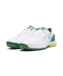 PUMA(PUMA)/メンズ ゴルフ アルファキャット ニトロ ディスク スパイクレス シューズ/PUMAWHITE-ARCHIVEGREEN-YELLOWBURST