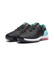 PUMA(PUMA)/メンズ ゴルフ アルファキャット ニトロ ディスク スパイクレス シューズ/PUMABLACK-AQUAGREEN-SHOCKINGPINK