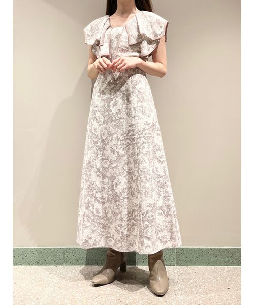 【美品】SNIDEL スイッチングレースドレス ワンピース 花柄  Aライン
