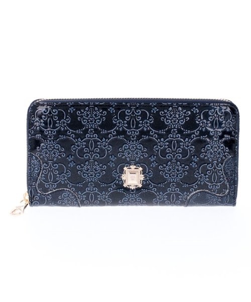 ANNA SUI BAG(アナスイ（バッグ）)/ルーミー ラウンドファスナー長財布/ネイビー