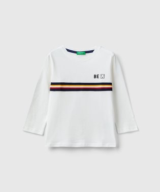 BENETTON (UNITED COLORS OF BENETTON BOYS)/キッズフロントテープロゴプリント長袖Tシャツ・カットソーB/505466176