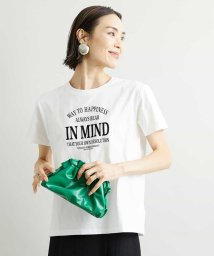 MICHEL KLEIN(ミッシェルクラン)/フロッキーロゴプリントTシャツ/ホワイト（90）