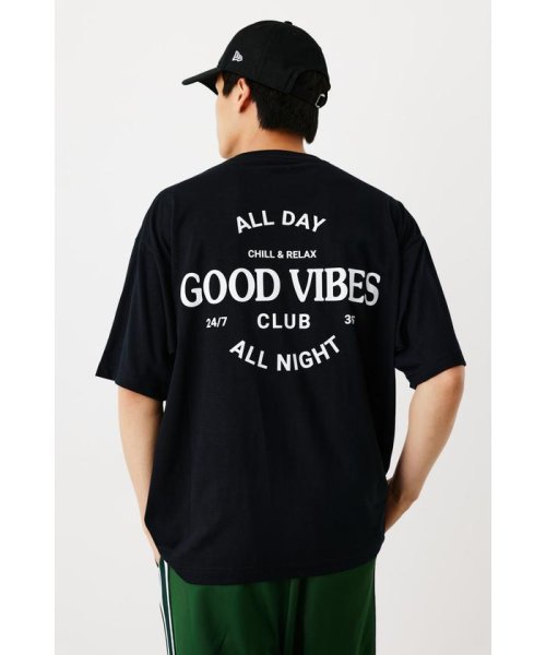 RODEO CROWNS WIDE BOWL(ロデオクラウンズワイドボウル)/GOOD VIBES CLUB Tシャツ/BLK