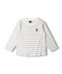 Crescent(クレセント)/【子供服】 crescent (クレセント) ワンポイントボーダー長袖Ｔシャツ 80cm～130cm N50804/サックス