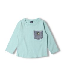 Crescent(クレセント)/【子供服】 crescent (クレセント) デニムポケット長袖Ｔシャツ 80cm～130cm N50805/サックス