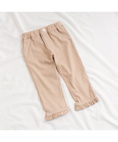 apres les cours(アプレレクール)/WEB限定  裾フリル/7days Style pants  9分丈/チェック柄