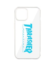 THRASHER(スラッシャー)/スラッシャー THRASHER iphone13 スマホケース メンズ レディース 携帯 アイフォン クリア 透明 LOGO HYBRID CLEAR CASE/ブルー