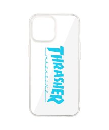 THRASHER(スラッシャー)/スラッシャー THRASHER iphone13 mini スマホケース メンズ レディース 携帯 アイフォン クリア 透明 LOGO HYBRID CLEAR/ブルー