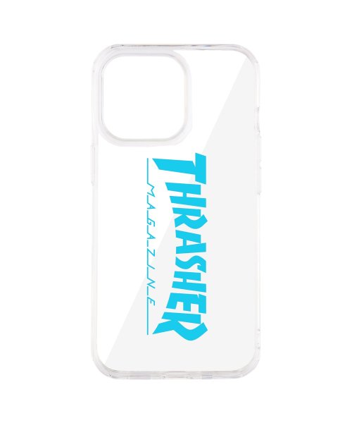 THRASHER(スラッシャー)/スラッシャー THRASHER iphone13 Pro スマホケース メンズ レディース 携帯 アイフォン クリア 透明 LOGO HYBRID CLEAR /ブルー